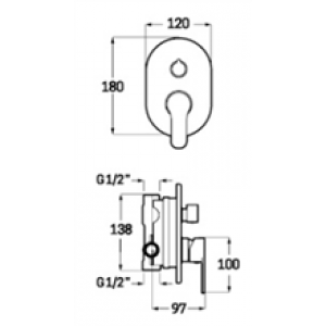 Ensemble de douche mural Omnia SEVEN