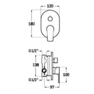 Ensemble de douche mural Sinua SEVEN