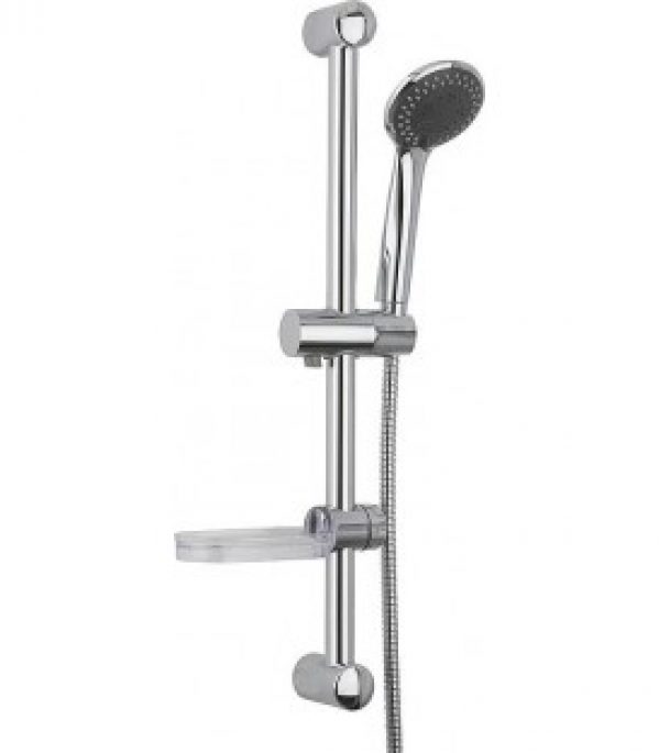 Ensemble de douche Optima avec douchette porte-savon et flexible barre de douche 900mm