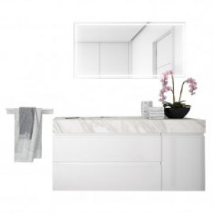 Ensemble de salle de bain avec vasque intégrée – COMPAKT 1400 – Salgar