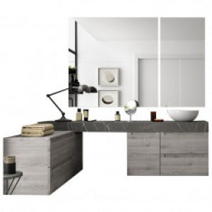 Ensemble de salle de bain avec vasque à poser – COMPAKT 2100  – Salgar