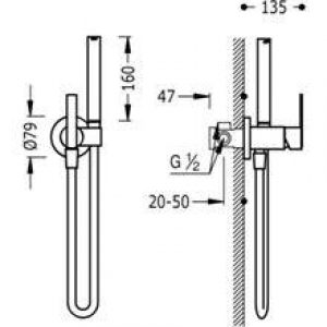 Ensemble encastré pour bidet Lex-Tres
