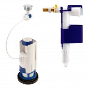 Ensemble Mécanisme de chasse 3V102 à câble double débit + Flotteur 1700