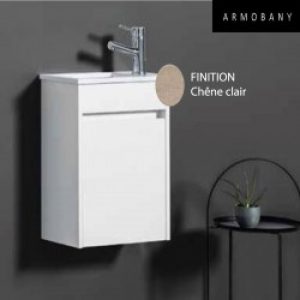 Ensemble meuble lave-mains et vasque Chêne clair – ARMOBANY MI4031F