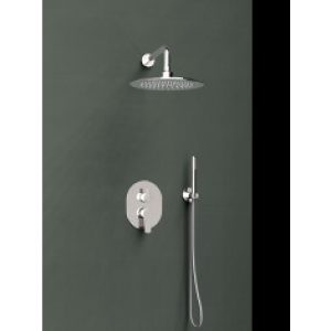 Ensemble mitigeur de douche encastré 2 voies TITANIUM – design rond – Ramon Soler K1815021