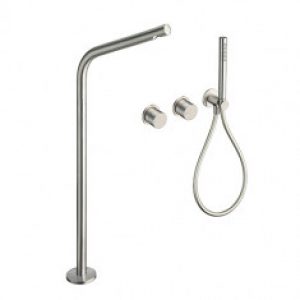 Ensemble mitigeur mural bain/douche 2 sorties avec bec sur pied SX