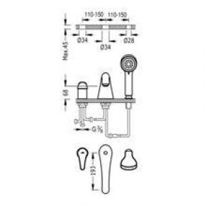Ensemble pour baignoire ECO-TRES