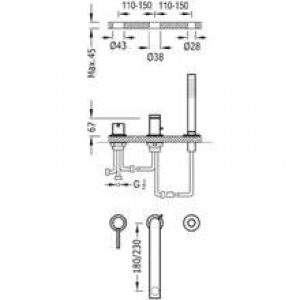Ensemble pour baignoire Max-Tres