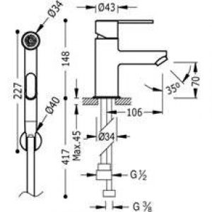 Ensemble pour bidet Lex-Tres
