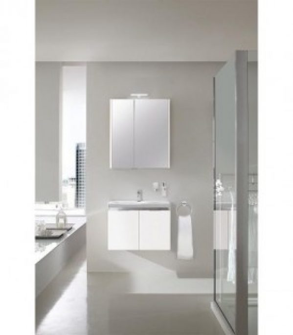 Ensemble salle de bain EOLA blanc brillant largeur 700 mm