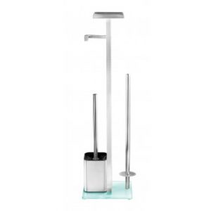 Ensemble WC sur pied – Debar – 4 en 1 – Acier et verre