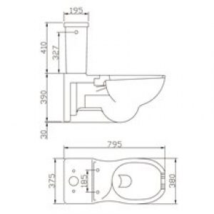 Ensemble WC suspendu ouverture Mediclinics