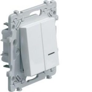 Ess. Pouss + pouss à voyant HAGER WE046