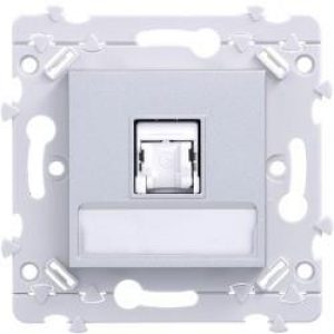 ess. RJ45 Cat.6 UTP Gr1 Titane HAGER WE220T