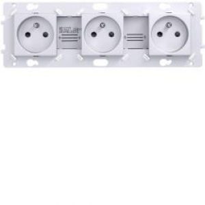 Essensya Prise triple 2P+T Titane HAGER WE123T