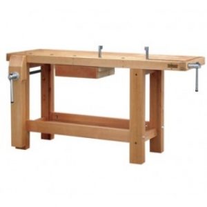 Etabli bois – menuisier – professionnel – 1,5 m – 1 tiroir – 2 presses