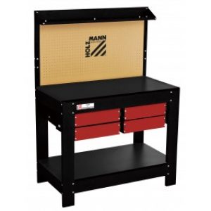 Etabli d’atelier métallique avec 4 tiroirs et panneau perforé – WT37