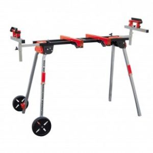 Etabli portatif – 1120 à 2935 mm – support scie à onglet – avec roues