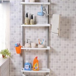 Etagère à 4 couches pour gadgets de salles de bain de style contemporain