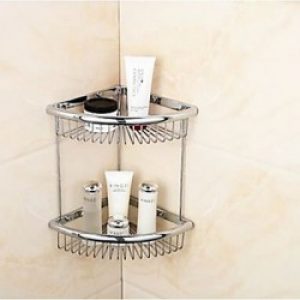 Etagère contemporain en laiton chromé gris