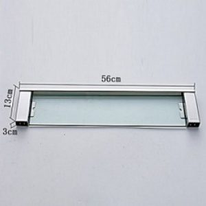 Etagère en verre et inox très moderne avec fixation murale