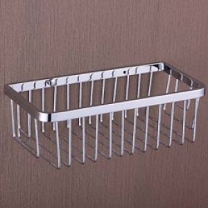 Etagère à la forme de cage en laiton argenté