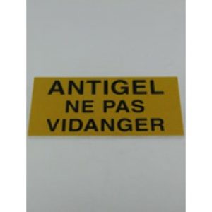 Etiquette antigel ne pas vidanger