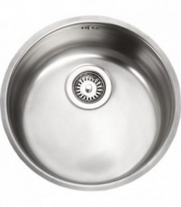 evier a encastrer inox rond, d 440 mm
