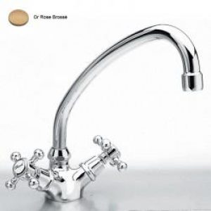 EVIER BALILLA RETRO BEC COL DE CYGNE MOBILE OR ROSE BROSSE – CRISTINA ONDYNA BL13034