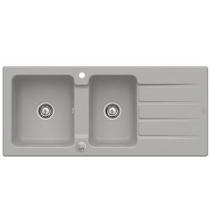 Evier céramique fossil  Villeroy & Boch ARCHITECTURA 2 bacs 1 égouttoir