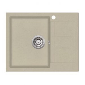 Evier granit beige Aquasanita TESIS 1 bac – 1 petit égouttoir