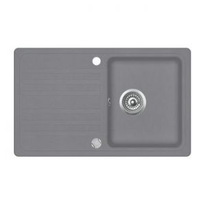 Evier granit gris Aquasanita NOTUS 1 bac – 1 égouttoir