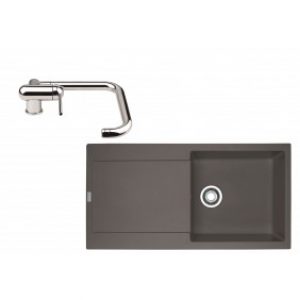 Evier Granit Mitigeur Window-1 cuve et 1 égouttoir- Différents coloris
