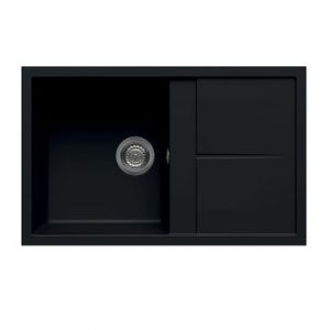 Evier granit noir Elleci UNICO 1 bac 1 égouttoir