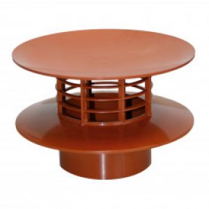 Extracteur statique PVC Ø100mm – Rouge tuile