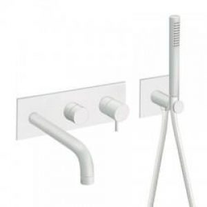 Façade externe bain douche mural 3 sorties WHITEMAT TRIVERDE – CRISTINA ONDYNA TV11024