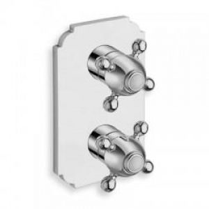 Façade externe encastrée en laiton pour thermostatique 2 sorties RETRO PARIGI – CRISTINA ONDYNA XP85251