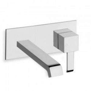 Façade mitigeur mural pour lavabo avec bec cascade chromé QUADRI – CRISTINA ONDYNA QM27651