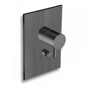 Façade mitigeur pour douche mural 2 sorties BLACKMAT TRIVERDE – CRISTINA ONDYNA TV68913
