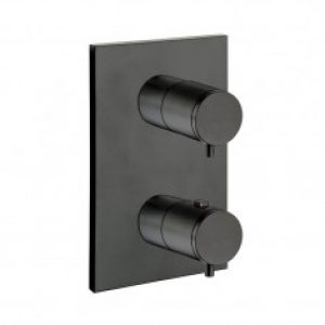 Façade thermostatique douche encastré TRIVERDE Blackmat (2 sorties) – Cristina Ondyna XT85213