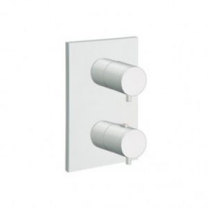 Façade thermostatique douche encastré TRIVERDE Whitemat (2 sorties) – Cristina Ondyna XT85224