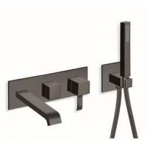 FACADE EXTERNE QUADRI BAIN DOUCHE MURAL 2 SORTIES SANS MECANISME NOIR – CRISTINA ONDYNA QM10813