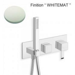 FACADE EXTERNE QUADRI DOUCHE MURALE 3 SORTIES SANS MECANISME WHITEMAT – CRISTINA ONDYNA QM61024