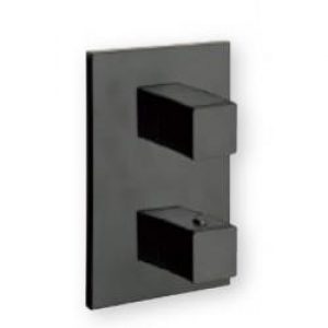 FACADE EXTERNE QUADRI LAITON THERMOSTATIQUE 3 SORTIES NOIR – CRISTINA ONDYNA XQ85313