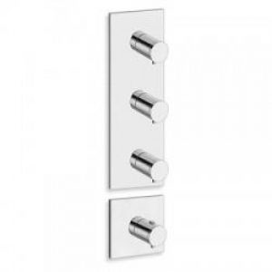 FACADE EXTERNE TRIVERDE  3 SORTIES POUR MECANISME PD70300 CHROME – CRISTINA ONDYNA XT88351