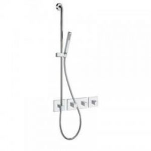 FACADE QUADRI HORIZONTAL THERMOSTATIQUE  2 SORTIES + BARRE DE DOUCHE – CRISTINA ONDYNA XQ76651
