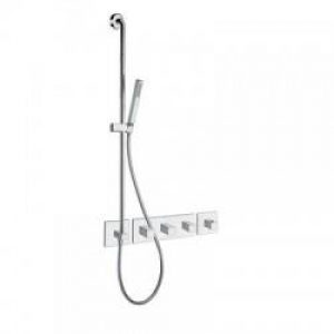 FACADE QUADRI HORIZONTAL THERMOSTATIQUE 3 SORTIES + BARRE DE DOUCHE – CRISTINA ONDYNA XQ76851