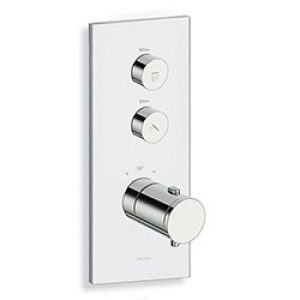 FACADE THERMO UP VERTICALE THERMOSTATIQUE 2 SORTIES CHROME TRIVERDE – CRISTINA ONDYNA XT72251