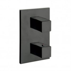 Facade thermostatique douche encastré QUADRI Blackmat (2 sorties) – Cristina Ondyna XQ85213
