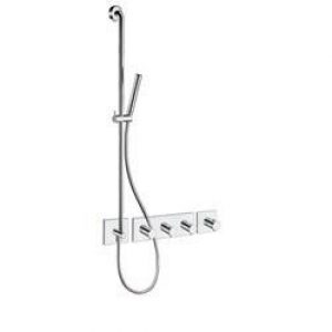 FACADE TRIVERDE HORIZONTAL THERMOSTATIQUE 3 SORTIES + BARRE DE DOUCHE – CRISTINA ONDYNA XT76851